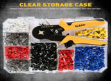 ELEAD 2180PCS Ferrule Crimping Tool Kit Wire Ferrules Ratchet Crimper AWG 23-7 V465-70194