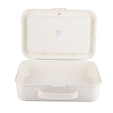 Multifunctional Document Storage Box Large Capacity Two Layer Liner Home Certificate Organizer White V1294-YM0706-3117230132214
