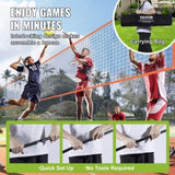 4-Way Net, Adjustable Height Badminton Net Set for Backyard Beach Lawn, Outdoor Portable V952-SFPQW1414YC0XFM07V0