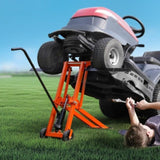 VEVOR Lawn Mower Lift with Hydraulic Jack, 500 Lbs Weight Capacity, Solid Carbon Steel Lawn Mower V952-GCJSJJYYS500E2M1RV0