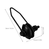 Boat Motor Flusher Plastic round Single Tube Black for Yacht Boat V1369-AZ3-W-20815