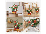 Standing Artificial Flowers Arrangements 4 PCS, 450 mm Tall Faux Flower Decorations for Wedding V952-ZSHQDLSCS175RY2Y4001V0