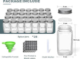 CARLA HOME Spice Rack organiser with 28 Spice Jars, Spice Labels, Funnel and Marker for Kitchen LSB-36079