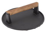 Cast Iron Grill Press Round Heavy Duty 3 Lbs Prevent Scalding Burger Press with Handle for Kitchen V1294-YM0523-3118220068911