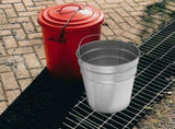 Metal Garbage Container with Handle for Indoor and Outdoor Trash Storage, Home Waste Bin V1370-AZ4-08899