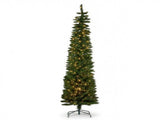 Christabelle 2.3m 7.5ft Pencil Pine Christmas Tree Pre Lit Multi Function LED Slim Artificial I 112_WFLPP75