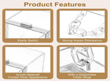 Women Acrylic Clear Clutch Purses Square Evening Handbag Box Purse for Wedding Prom Party, V1258-DP02-C-3239