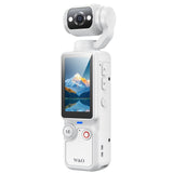 WHITE**4K HD 180&deg Rotating Anti-Shake Action Camera1.9-Inch Screen 2000mAh Battery, Compact & V1102-YDXJ002