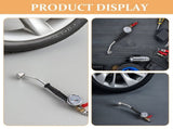 2-Pack Tire Inflator Pressure Gauge with Quick Connect Plug and Locking Air Chuck for Car, Bike, V1370-AZ4-21773