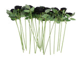 50pcs Artificial Roses Realistic Real Looking Long Stem Fake Roses for DIY Wedding Bouquets V1294-YM0901-3115240075713