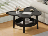 Butterfly Side Table 43x33x48cm 16.93x12.99x18.9in 2-Tier Multifunctional Coffee Table with Storage V1192-AZ-W-21709