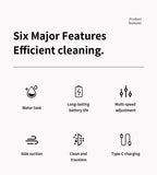 Electric Glass Scraper, 1200Pa Suction, Spray, Window Cleaner, Multi-Surface, Home Cleaning. V1232-BLJJS-001
