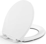 Round Toilet Seat, Standard 16.5 Slow/Soft Close Round Toilet Seat for Round Toilets, No-Slam V1258-DP02-WO-951