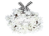 Imitation White Dogwood Wreath Simulation Vibrant Wreath Decoration for Home Door V1294-YM0523-3115220021511