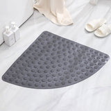 Corner Shower Mats, Bath Mat with Suction Cups and Drain Holes, Quick Dry Anti Slip Bathmat Machine V1366-AZ2-W-12414