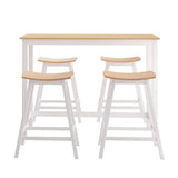 Artiss Bar Table and Stools Set Dining Desk Solid Wood Kitchen Chairs Cafe Pub BA-TAB-CHR-SET-WD