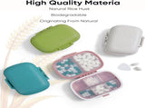 4PS 8 Compartments Travel Pill, Pocket Pharmacy for Purse Daily Box Portable Medicine V1259-DP01-A-4619