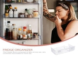 Clear Fridge Organizer for Vegetables and Fruits Home Kitchen Storage 2Pcs V1370-AZ4-16133