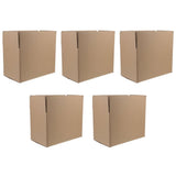 Khaki Corrugated Boxes for Small Business Packaging, Versatile 5-Pack Shipping and Storage Solutions V1192-AZ-W-30698