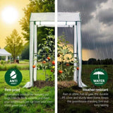 Green Fingers Mini Greenhouse PE Cover Green House Roll-Up Zippered Door 1.0x0.8x1.5M GH-MINI-F-100X80-TP