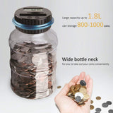 Digital Piggy Bank UK Coin Counter - Large Transparent Piggy Bank with LCD Screen - Piggy Bank as a V1259-DP01-BO-213