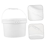 White Plastic Bucket with Lid Sealing Storage Bucket for Household Use V1369-AZ3-W-18554