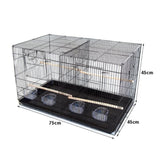 Samland Set of 3 Breeding Bird Cage with Center Dividor with Stand V1060-403WITHSTAND_W