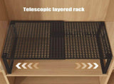 Expandable Cabinet Storage Shelf Stackable Organizer Rack for Kitchen Pantry Counter - Adjustable V1366-AZ2-W-19790