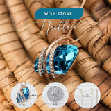 Wish Stone Pendant Necklace, Necklaces for with Birthstone Crystals, Allergy-Free Jewelry for V1164-325812