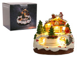 Christmas House Illuminated with LED Light and Music, Electronic Ornaments, Musical Gift Box, V1366-AZ2-W-02197