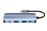 8-in-1 Docking Station Type-C to HDMI Multi-Display USB-C Hub PD 100W V1263-JX-6337