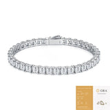 Elevate your everyday elegance with a Square Moissanite Tennis Bracelet in Sterling Silver, V1341-ZY-TX3SBRNT-MOISSANITE-PREMIUMS925