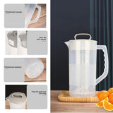68-Ounce Plastic Mixing Pitcher with Lid, Plunger, and Handle, Perfect for Juices, Tea, and V1370-AZ4-17215
