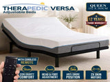 Therapedic Versa Adjustable Queen Bed Base with Massage Function ADJ-BED-VRS-QN
