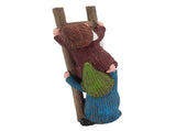 Garden Gnome Statue Resin Ladder Climbing Funny Gnome Garden Statue for Lawn Porch V1294-YM0901-3111240259711