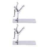 2Pcs Metal Book Ends Unique Men Design Simple Fashionable Decorative Bookends for Home Office Bar V1294-YM0523-3116220000511