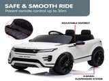 Kahuna Land Rover Licensed Kids Electric Ride On Car Remote Control - White CAR-LRV-WH