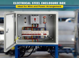 NEMA Steel Enclosure, 20 x 20 x 6'' NEMA 4X Steel Electrical Box, IP66 Waterproof & Dustproof, V952-DQXJSTCFS50X50X15V0