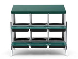i.Pet Chicken Nesting Box Roll Away Metal Nesting Box Wall Mounted 6 Holes Green PET-CHICK-BOX-6H-EL-GN