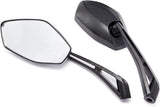 1 Pair Universal Bar End Motorcycle Mirrors, Adjustable Scooter Rearview Mirrors with 8 mm and 10 mm V1189-LC-QP-00849