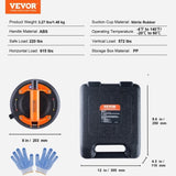 VEVOR Glass Suction Cup, 203 mm 278 kg Capacity, Vacuum Suction Cup with ABS Handle and Carry Box, V952-YXZKXPSL1J8YAA002V0