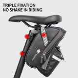 Bicycle Tail Bag with Quick Access Kettle Pocket & Reflective Safety Light V1106-139-BLA-38274