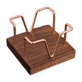 Two Piece Practical Wood Desktop Note Paper Storage Stand Stable Holder Convenient Organizer For V1192-AZ-W-28201