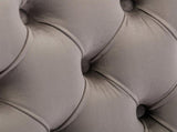 AADEN 2x Velvet Dining Chairs with Golden Metal Legs-Grey V226-SW1501GY