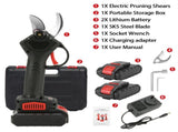 Electric Pruner 2 Battery Cordless Secateur Branch Scissor Cutter Shears V201-W13627145