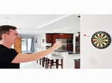 17-inch Red and Green Magnetic Dartboard, 40.5 cm in Diameter, Includes 12 Strong Magnetic Darts and V1102-FBB001