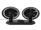 Dual Head Car Cooler Powerful Cooling Ultra Silent USB 360 Degree Rotation Air Circulation V1294-YM0901-3113240173511
