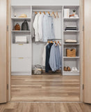 BASEL WALK IN WARDROBE KIT - WHITE - FLUTED - PULL BRASS V164-ECW5F03G