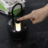 Black Portable Rechargeable LED Lantern Touch Control, Adjustable Brightness, USB Charging V888-ELOSUNG13984