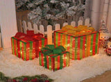 Christmas gift box, LED decorative lights, holiday decor, festive room decoration, battery operated V1106-130-38606-CHR-5